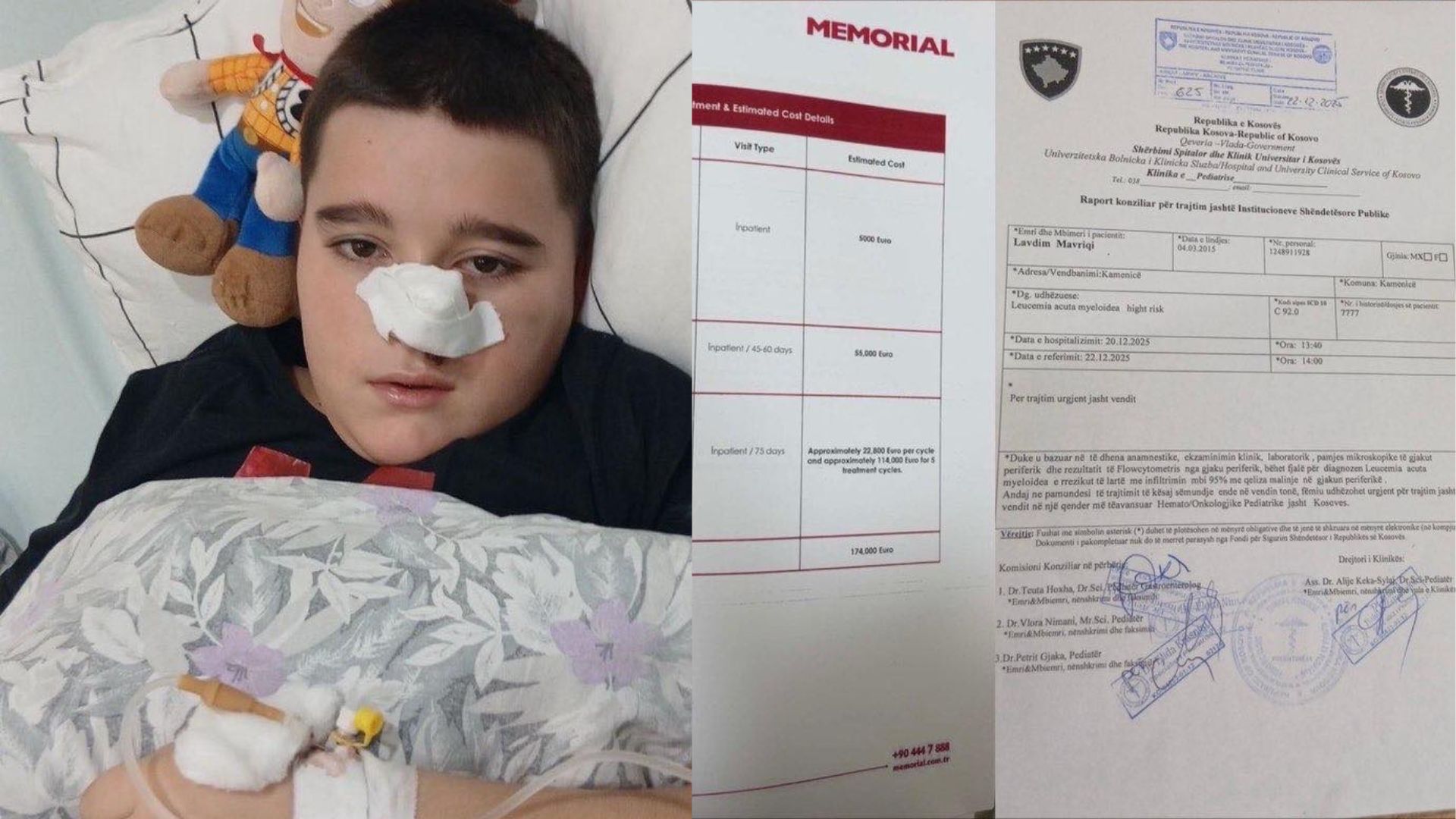 11-vjeçari nga Kamenica diagnostifikohet me leukemi akute, ka nevojë urgjente për ndihmë financiare